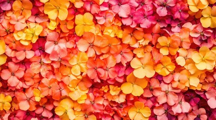 Top view of a stunning background filled with vibrant cananga flowers, creating a beautiful display of natures colors, perfect for photo style compositions with ample copy space.