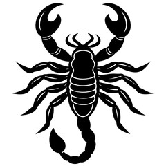 Scorpion Black silhouette vector illustration isolated on a transparent background