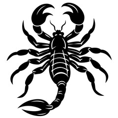 Scorpion Black silhouette vector illustration isolated on a transparent background
