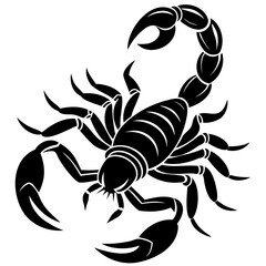 Scorpion Black silhouette vector illustration isolated on a transparent background