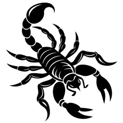 Scorpion Black silhouette vector illustration isolated on a transparent background