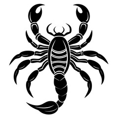 Scorpion Black silhouette vector illustration isolated on a transparent background