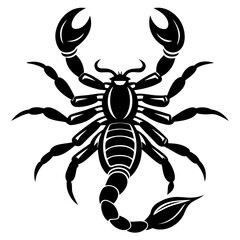 Scorpion Black silhouette vector illustration isolated on a transparent background