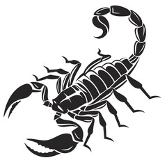 Scorpion Black silhouette vector illustration isolated on a transparent background