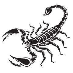 Scorpion Black silhouette vector illustration isolated on a transparent background