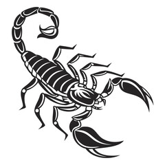 Scorpion Black silhouette vector illustration isolated on a transparent background