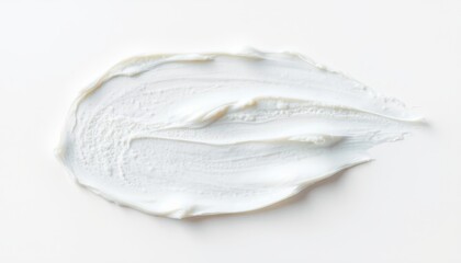 Cream smears on white background.