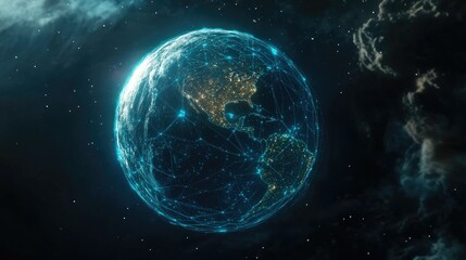 Obraz premium Global Connectivity in a Modern Digital World