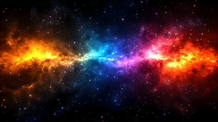 Naklejka premium Cosmic Nebula with Stars and Galaxies, space, galaxy, universe, astronomy, night sky