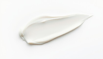 Cream smears on white background.