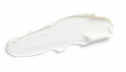 Cream smears on white background.