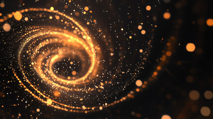 The neon orange smart home icon pulses with energy against a deep, sparkly black background, with delicate sparkling lights flowing outward, representing seamless IoT connections a