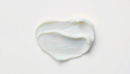 Cream smears on white background.