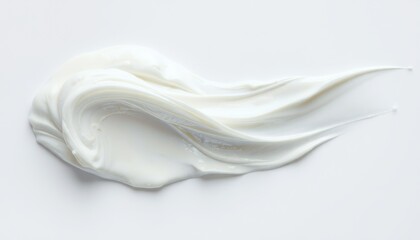 Cream smears on white background.
