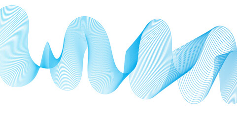 Abstract multicolor gradient wave lines vector background, twisted curve lines and blend effect, frequency sound wave lines, 3d contour line patterned background illustration.	