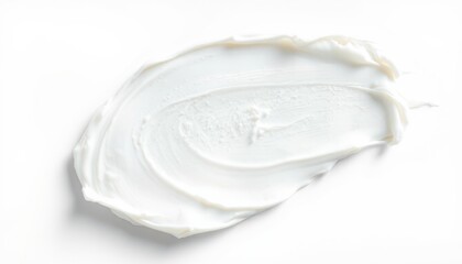 Cream smears on white background.