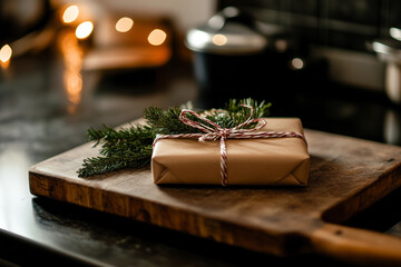 Generative AI Image of Christmas festive event occasion birthday Gifts Wrapped Ribbon for Festive Celebration