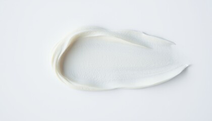 Cream smears on white background.