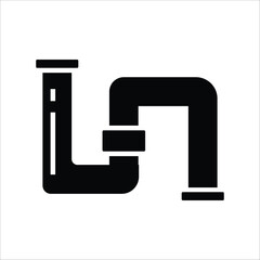 pipe plumbing vector icon line sign