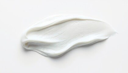 Cream smears on white background.