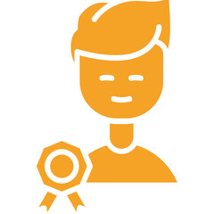 Employee Of The Month Vector Icon Design