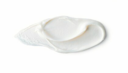 Cream smears on white background.