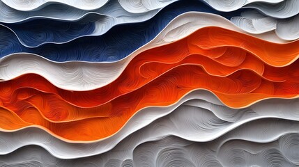 Papercut illustration for Nauru National Day, layered tropical designs with flag elements, ocean waves and island culture, bold and colorful depth