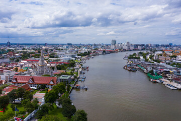 Aerial landscapse of Bangkok, Thailand.