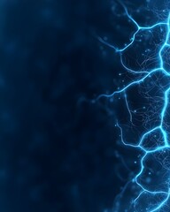 Abstract electric blue neural network design