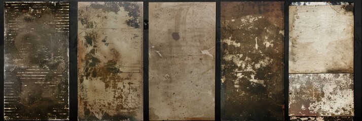 Texture Stamp Vintage Grunge Pack. Distressed Ink Overlay Background