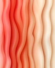 Abstract wavy patterns in warm peach and coral tones