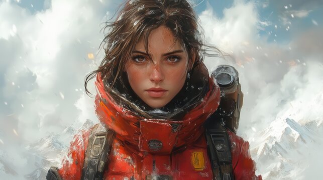 heroic game art showcasing a key moment in a postapocalyptic adventure featuring a determined protagonist ready to face challenges in a crumbling landscape filled with dramatic tension