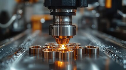 high precision grinding machine at work in a workshop finishing metal pieces with flawless detail the focus on craftsmanship highlights the meticulous processes involved in manufacturing
