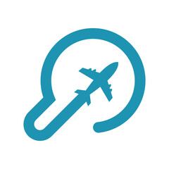 Plane logo icon design