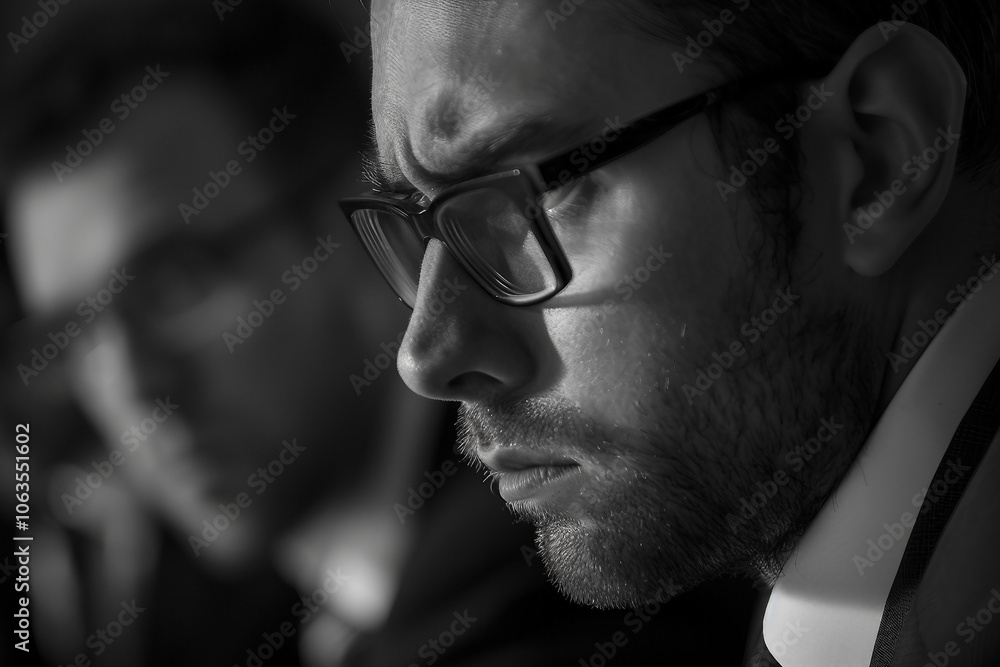 Poster designed with generative ai technology picture of handsome elegant gentleman