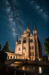 Beautiful night starry sky