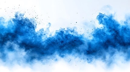 Obraz premium Abstract watercolor for Estonia National Day featuring waves of blue and white representing the national flag along with scenes of nature and cultural gatherings