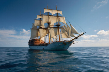 big ship in the sea