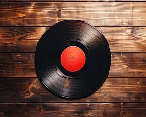 Vinyl Album: Vintage LP Record with Retro Design to Play Music