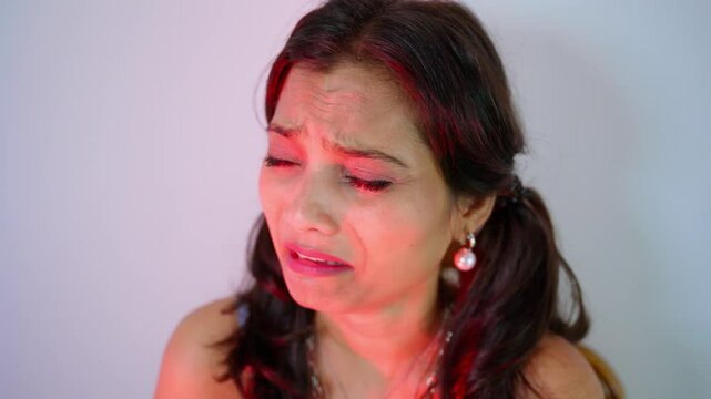 Beautiful Girl Morose Expression