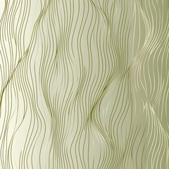 Abstract wavy background in soft green tones with delicate gold lines, creating a serene and elegant atmosphere, ideal for modern design or artistic projects.