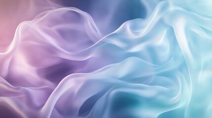Obraz premium Flowing gradient shapes in teal and lavender tones, abstract and fluid, gentle transitions