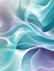 Fototapeta premium Flowing gradient shapes in teal and lavender tones, abstract and fluid, gentle transitions