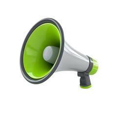 3D megaphone icon isolated on a white background