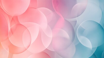 Pastel Layered Circle Abstract with Soft Gradient and Airy Texture