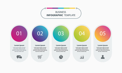 flat vector business infographics element design template. creative timeline template layout for presentation concept. colorful.
