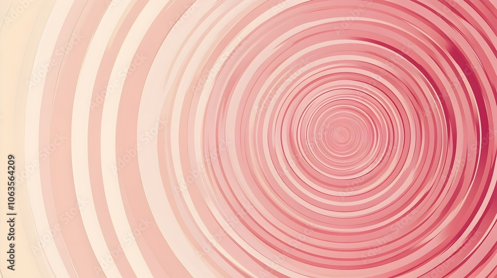 Poster soft expanding concentric circles on neutral gradient background