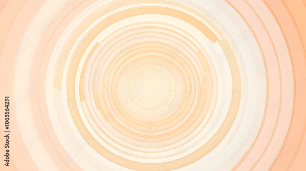 Poster soft concentric expanding circles on neutral gradient background