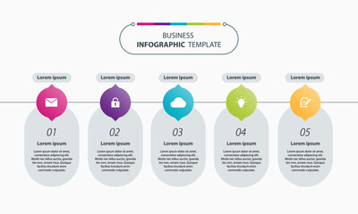 flat vector business infographics element design template. creative timeline template layout for presentation concept. colorful.
