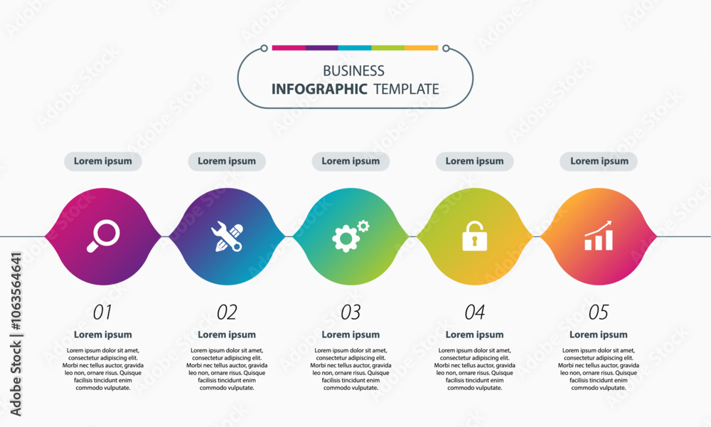 Poster flat vector business infographics element design template. creative timeline template layout for pre